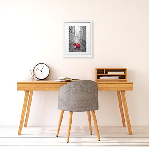 Americanflat 11x14 Picture Frame with Shatter-Resistant Glass - Use as 8x10 Frame with Mat or Display 11x14 Photo Without Mat - Signature Collection - Picture Frames for Wall Display - White - Image 4