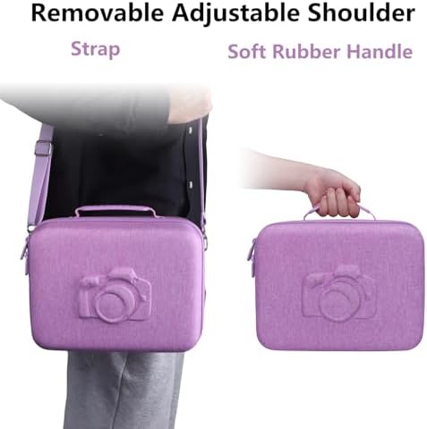 Medium Camera Case Bag for Canon/Sony/Nikon Camera and Multiple Lens Purple - Image 4