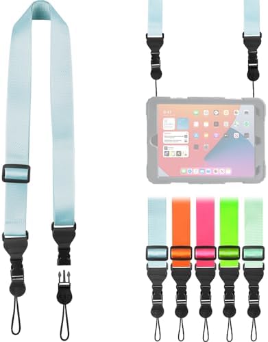 FIEIL Nylon iPad Strap, Adjustable Camera Neck Strap, Comfortable Shoulder Strap for Bags, Cellphone Tablet, Camera, Laptop, Binocular, Luggage Bag (Blue Universal Shoulder Strap) by FIEIL