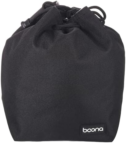 PATIKIL Soft Drawstring Lens Case, Black Oxford Cloth Camera Lens Bag, 6.69 x 4.72 x 9.45 Inches, Waterproof, Shockproof, Unisex by PATIKIL