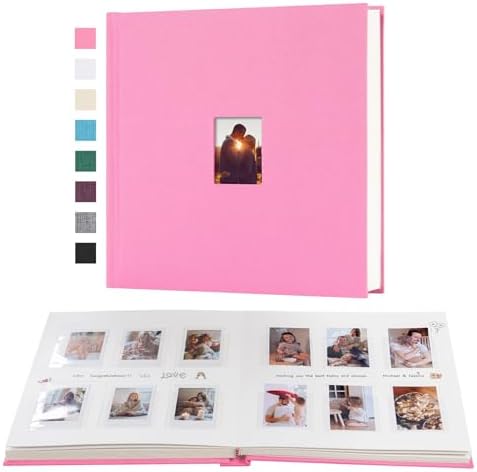 Instax Mini Photo Album with Writing Space, 168 Pockets, Pink by Unknown