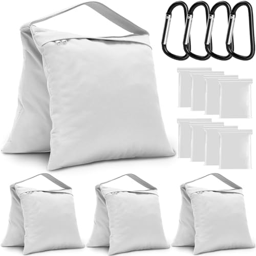 4-Pack White Sandbag Weight Bag for Light Stand Photography Video Equipment by Aimosen