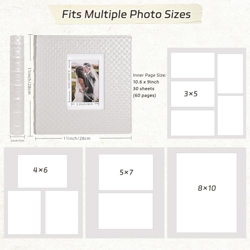 RECUTMS Self Adhesive Photo Album, Large PU Leather Cover, DIY Scrapbook - Image 3
