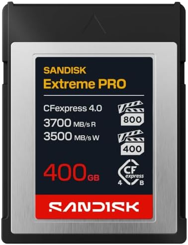 SANDISK 400GB Extreme PRO CFexpress 4.0 Type B, up to 3700 MB/s Read speeds - SDCFEB-400G-GN4NN by Unknown