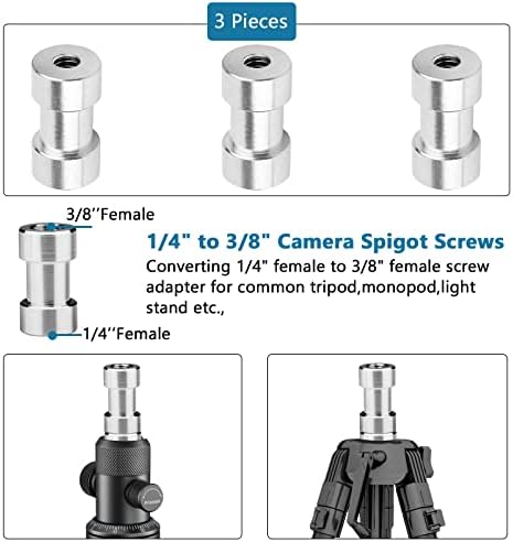 ChromLives Camera Tripod Adapter, 26Pack Camera Screw Mount Set 1/4 Threaded Converter Screws Adapter, 1/4 to 3/8 Hot Shoe Adapter,Tripod Mount Adapter Set for Monopod/Quick Release Plate - Image 5