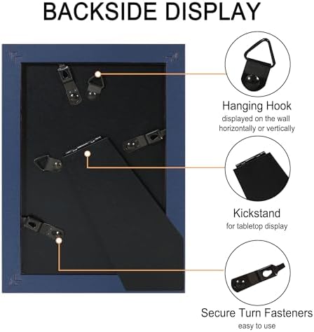 4x6 Picture Frame Set of 4 with Real Glass, Wall & Tabletop Display - Image 6