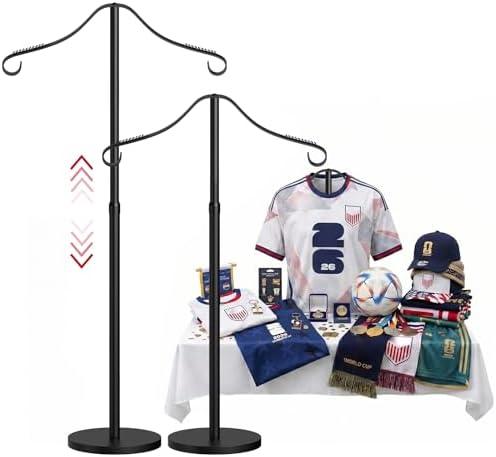 Shirt Display Stand Mannequin Torso 18-33" Adjustable,Black,2 Pack by Unknown