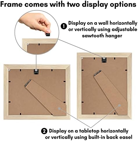 Americanflat 8x10 Picture Frame - Matted to 5x7 - Natural Oak - Image 4