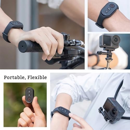 Bluetooth Camera Remote Control for GoPro, DJI, Insta360 Smartphones, Wireless Shooting Remote w Watch Strap & Lanyard, 50M Long Range, 40H Battery Life, One-Click Wake Up & Mode Switch - Image 6