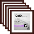 Americanflat 10x10 Picture Frame 5-Pack - Matted to 8x8 - Mahogany by Americanflat