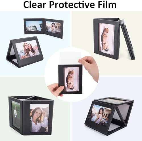 8 Packs Magnetic Photo Frame for WIDE EVO/400/300/210 Instant Camera Film, 4.25x3.38 In Photo Refrigerator Magnet Frame - Display Small Picture Frame for Instax WIDE Camera Film - Black - Image 3
