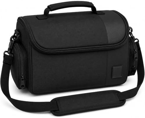 Acuvar Medium Soft Padded Camera Bag Case for DSLR and Mirrorless Cameras – Fits Nikon, Canon, Sony, Pentax, Olympus, Panasonic, Samsung & More – Shockproof Protection for Lenses & Accessories by Unknown