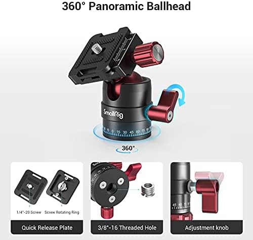 SmallRig 360 Rotating Panoramic Tripod Ball Head, Max Load 5kg / 11lbs - Image 4