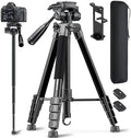 CAMBOFOTO 73" Camera Tripod and Monopod, Aluminum Tripod Stand/Black by CAMBOFOTO