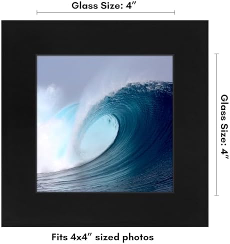 Americanflat 4x4 Picture Frame - Engineered Wood - Black - Image 2