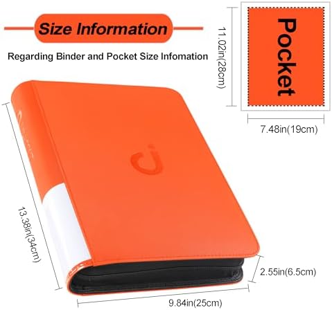 D DACCKIT Comic Binder，Comic Book Album with Sleeves Fits Regular Comics and Comic Bagged and Boarded - Comic Storage Binder Holds 24 Comic Books（Model A，Classic Orange） - Image 7