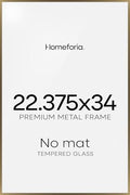 Homeforia 22.375x34 Bronze Puzzle Poster Frame, High-End Metal, Glass by Homeforia