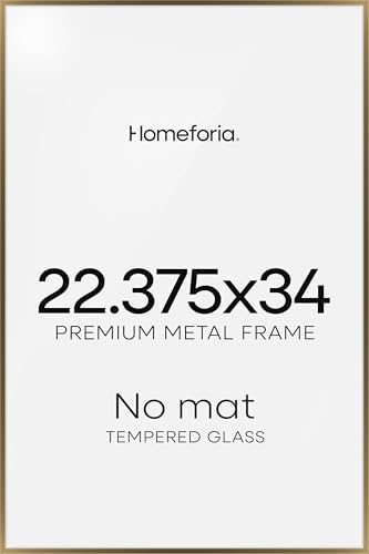 Homeforia 22.375x34 Bronze Puzzle Poster Frame, High-End Metal, Glass by Homeforia