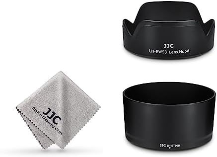 (1+1) Lens Hood for Canon R50 R100 Dual Lens Kit (RF-S 18-45mm F4.5-6.3 is STM and RF-S 55-210mm F5-7.1 is STM) Replaces ET-60B and EW-53 Lens Hood by JJC