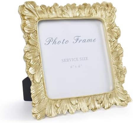 Cuspin 6x6 Picture Frame, Gold Vintage Resin Square Frames Home Decor by Cuspin