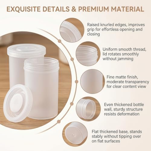 35mm Clear Film Canisters with Caps 20 Pcs Storage Containers - Image 3