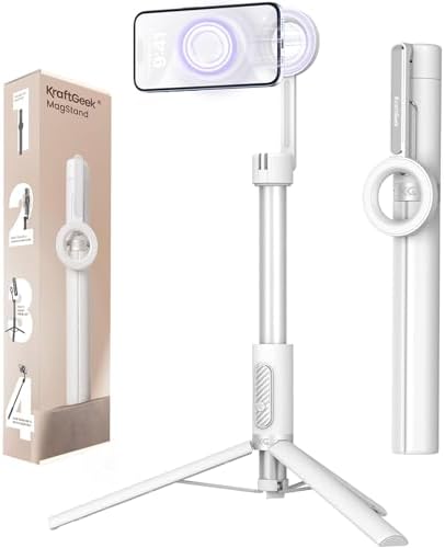 KraftGeek Magnetic Phone Tripod for iPhone, 64" Selfie Stick for Magsafe by KraftGeek