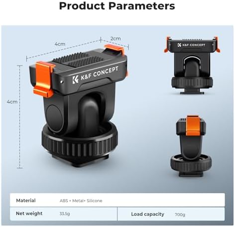 K&F CONCEPT Plastic Cold Shoe Mount for DJI Osmo Action 6/Osmo Nano - Image 7
