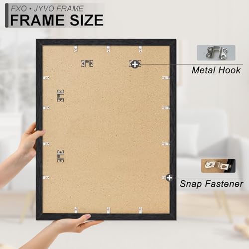 Fxojyvo 18x26 Picture Frame Black Engineered Wood Wall Hanging - Image 6