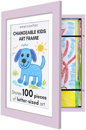Americanflat 8.5x11 Changeable Kids Art Frame - Lilac by Americanflat