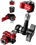 IFOOTAGE Magic Arm Clamp MA3-4, 7 Inches Adjustable Friction Power Articulating Magic Arm with 1/4" and 3/8" Thread Screw for DSLR Camera Rig/LCD Monitor/LED Lights by IFOOTAGE