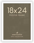 Americanflat 18x24 Poster Frame in White - Composite Wood with Polished Plexiglass - Horizontal and Vertical Formats for Wall with Included Hanging Hardware by Americanflat