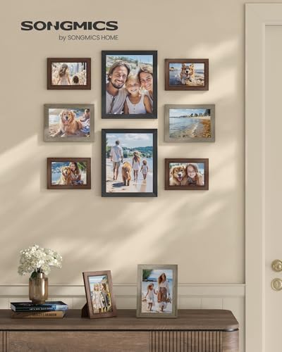 SONGMICS Collage Picture Frames, Set of 10, Glass, Paper - Image 2