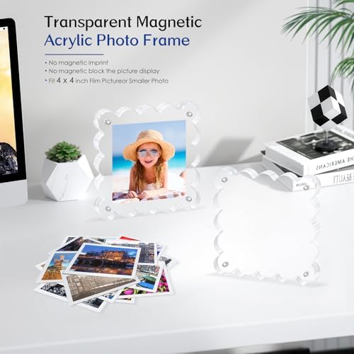 Acrylic Magnetic Picture Frames 4x4-2pack Square Photo Frame - Image 4