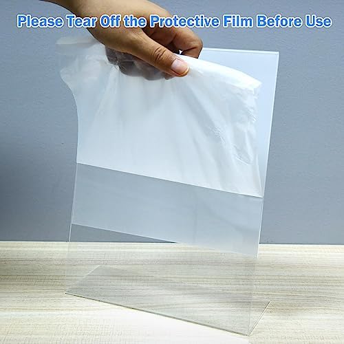 Acrylic Sign Holder 6 Pack 8.5x11 Slant Back Acrylic Stands for Display Plexiglass Clear Acrylic Display Stands for Ad Frame, Picture Photo Frames, Promotions, Restaurants, Office, Store, Home - Image 2