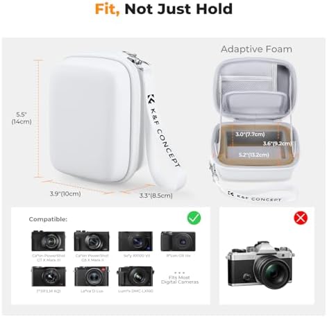 K&F CONCEPT Carrying Case for Digital Camera, Hard Shell Protective Case - Image 5