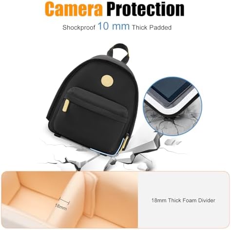 Cwatcun Camera Backpack for Women, Compact DSLR Bag with Tripod Strap - Image 6