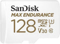 SANDISK 128GB MAX Endurance microSDXC Card with Adapter for Home Security Cameras and Dash cams - C10, U3, V30, 4K UHD, Micro SD Card - SDSQQVR-128G-GN6IA by Unknown