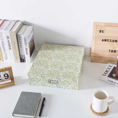 Soul & Lane - Photo Memory Storage Box, 14.8x13x3.7 In, Citrus Garden - Image 5