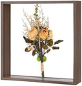M METERXITY 1-Pack Dried Flower Frame, 10 x 10 Inch Double Acrylic Wooden Dried Flower Photo Floating Frame for Tabletop/DIY/Handicrafts [Coffee] by MMETERXITY