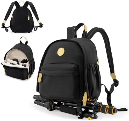 Cwatcun Camera Backpack for Women, Compact DSLR Bag with Tripod Strap by FocusonCameraBag