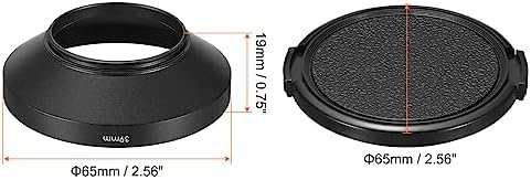 PATIKIL 39mm Lens Hood, Wide Angle Matte Surface Anti-Reflective Inside Hood with Cap and Cleaning Cloth for Camera Lens, Black for Nikon, for Fujifilm, for Pentax, for Leica - Image 2