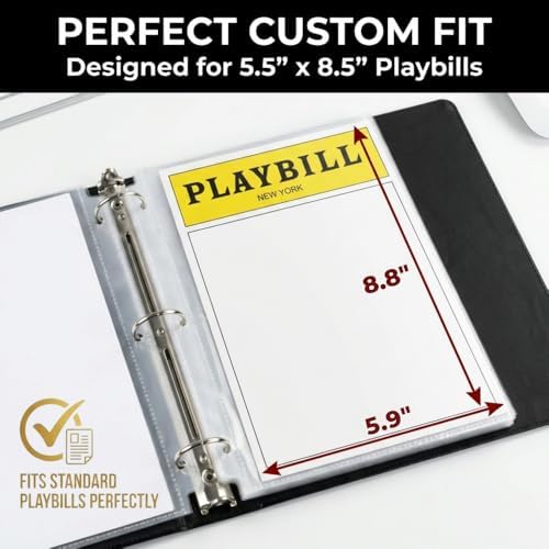 Playbill Binder with Sleeves, Broadway Showbill Organizer Gifts for Theater - Image 2