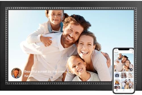 Digital Picture Frame 15.6 Inch Large Digital Photo Frame with 1920 * 1080 IPS Full HD Touchscreen, Humblestead 32GB WiFi Smart Frame Share Photos and Videos via AiMOR App, Wall Mountable by Humblestead