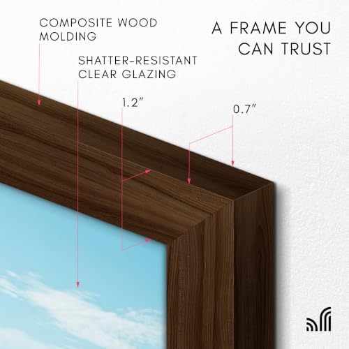 Americanflat 18x24 Poster Frame - Walnut Engineered Wood with Polished Plexiglass - Wide Picture Frame for Vertical or Horizontal Wall Display - Epic Collection - Walnut - Image 4