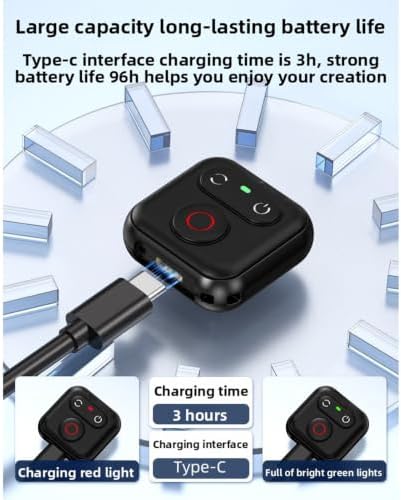 Luocute Bluetooth Camera Remote Control, Wireless Shutter Remote with Fast Charging Type C, IPX4 Waterproofing for X5 X4 X3 Ace Pro 2 ACE Pro 3S ONE RS and Phones - Image 5