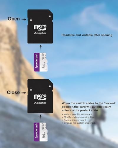 Speederlash 64GB Micro SD Card with Adapter, U3 A1, Up to 95MB/s - Image 5