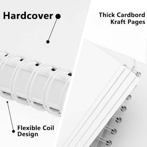 Scrapbook Photo Album DIY 10x10 Inch Thick Kraft 40 Pages White - Image 6