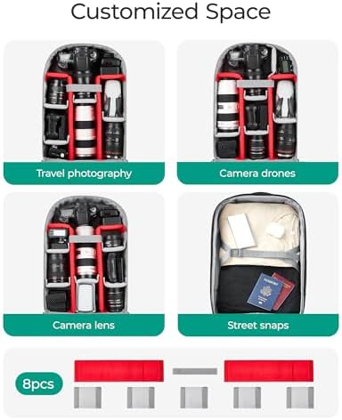 BAGSMART Camera Bag for DSLRs Professional Large Camera Backpacks - Image 5