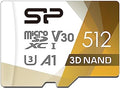 Silicon Power 512GB Micro SD Card U3 SDXC microsdxc High Speed MicroSD Memory Card with Adapter by SPSiliconPower