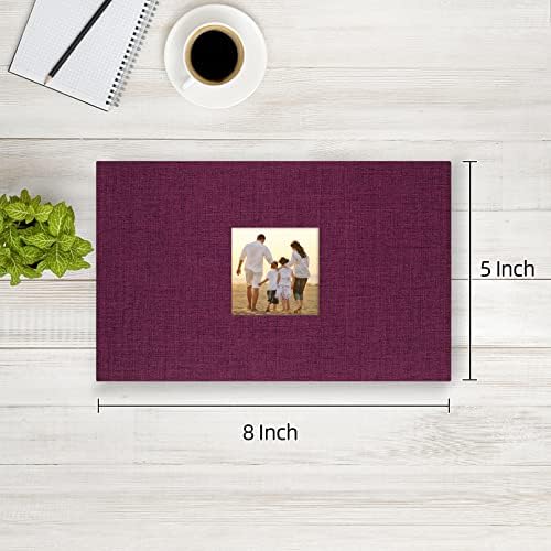 potricher Photo Album 4x6 Pictures, 100 Pockets, Linen Cover, Purple - Image 2